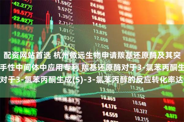 配资网站首选 杭州微远生物申请羰基还原酶及其突变体在制备托莫西汀手性中间体中应用专利 羰基还原酶对于3-氯苯丙酮生成(S)-3-氯苯丙醇的反应转化率达99％